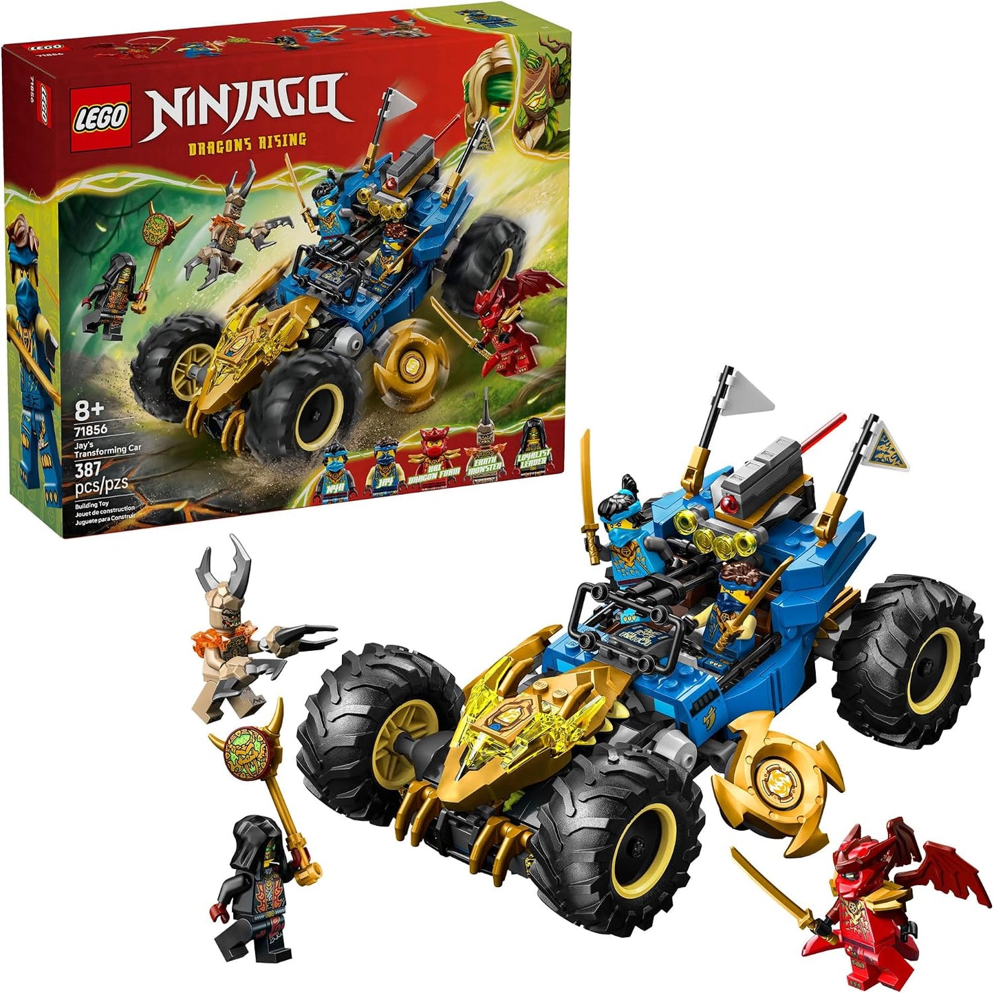 LEGO NINJAGO Coche Transformador de Jay Juguete de Construcción par...