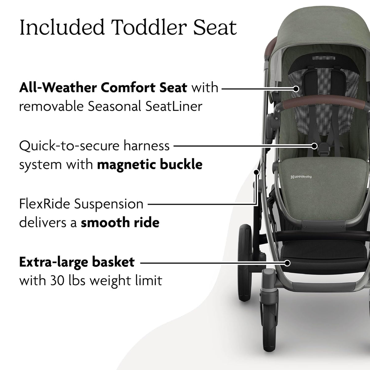 UPPAbaby Vista V3 Cochecito + Mesa V3 Sistema de viaje para asiento...