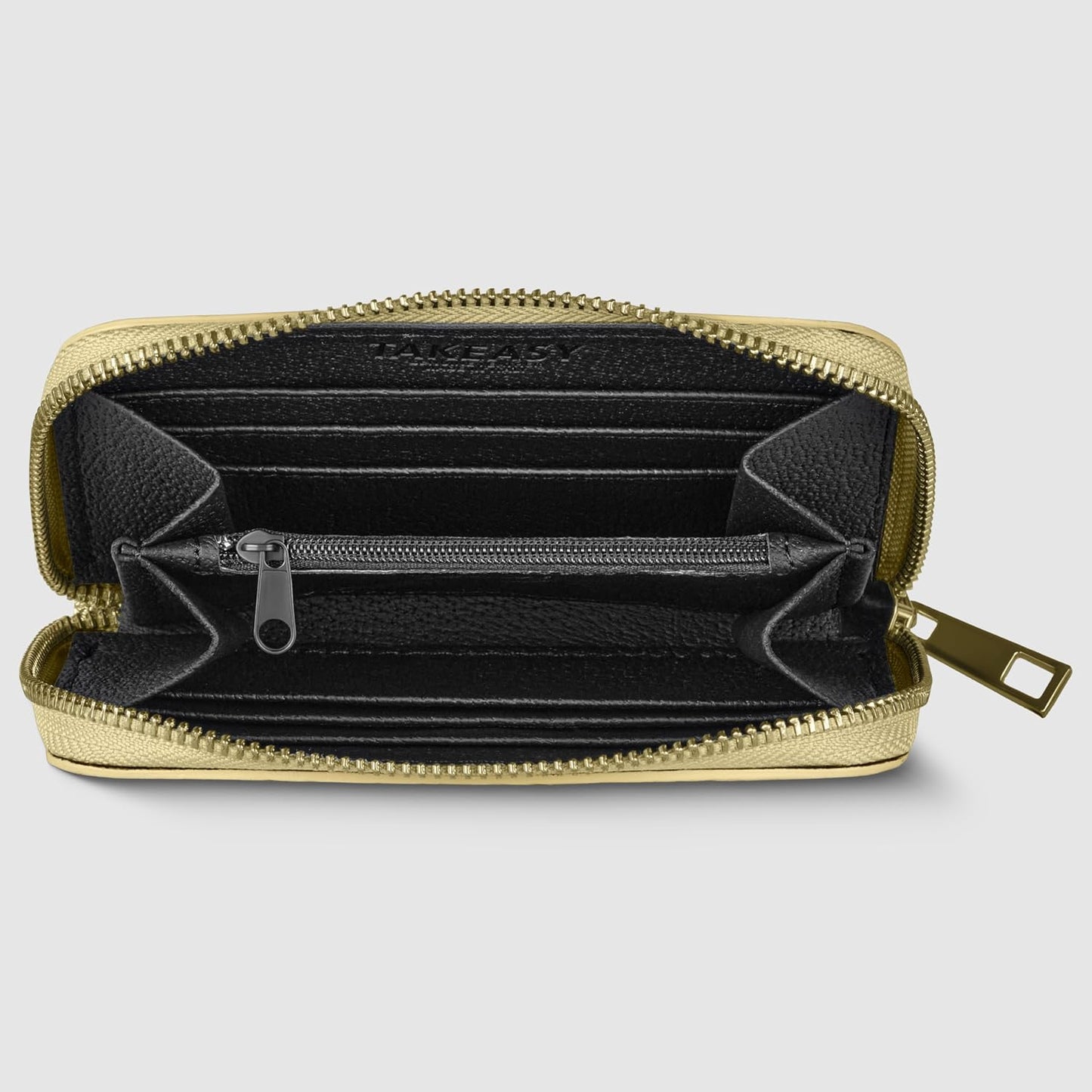 TAKEASY Cartera italiana de gamuza auténtica para mujer con tejido...