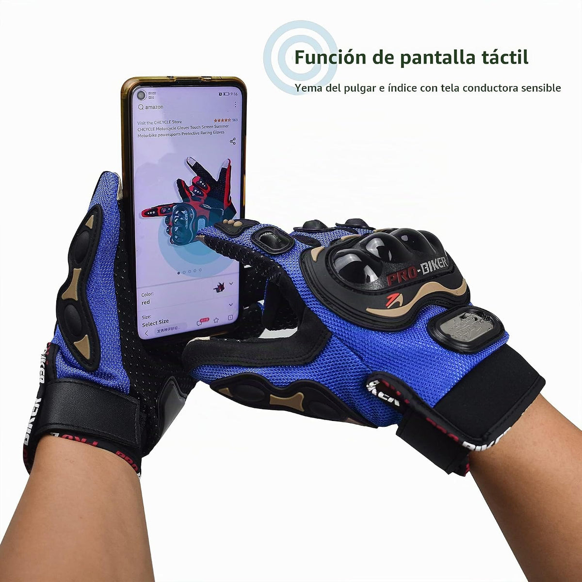 CHCYCLE Guantes de motocicleta Pantalla táctil Verano Motorbike pow...