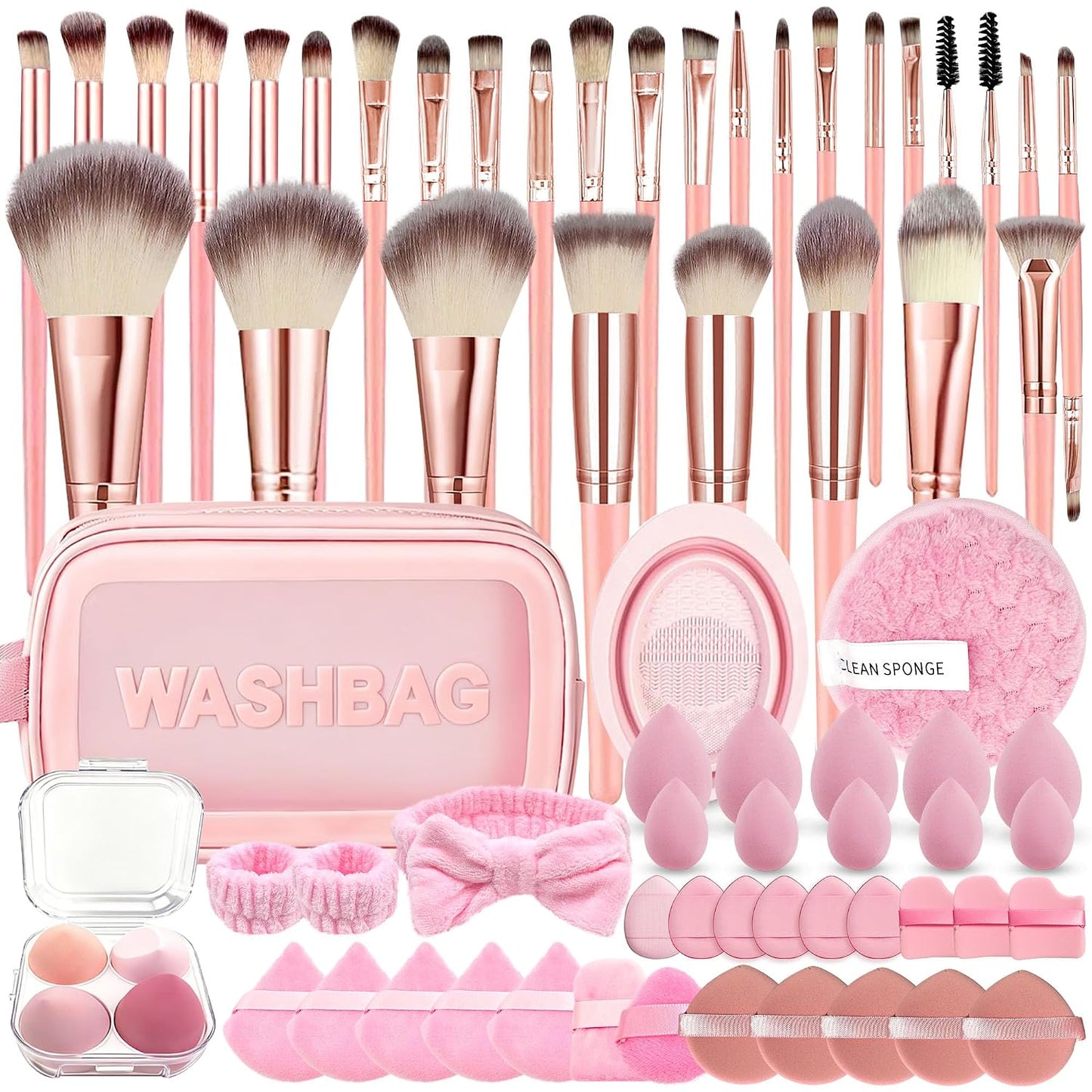 CLRDZN Juego de 70 brochas de maquillaje, juego de brochas de maqui...