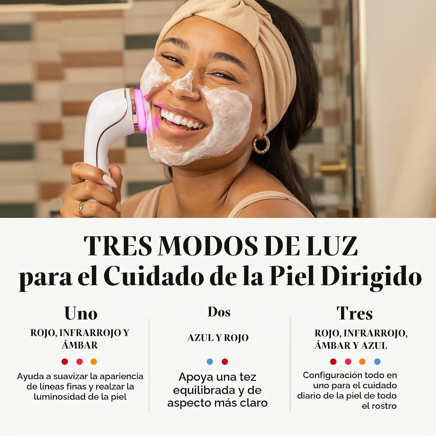 reVive Light Therapy Lux Collection Soniqué Limpiador, Cepillo Limp...