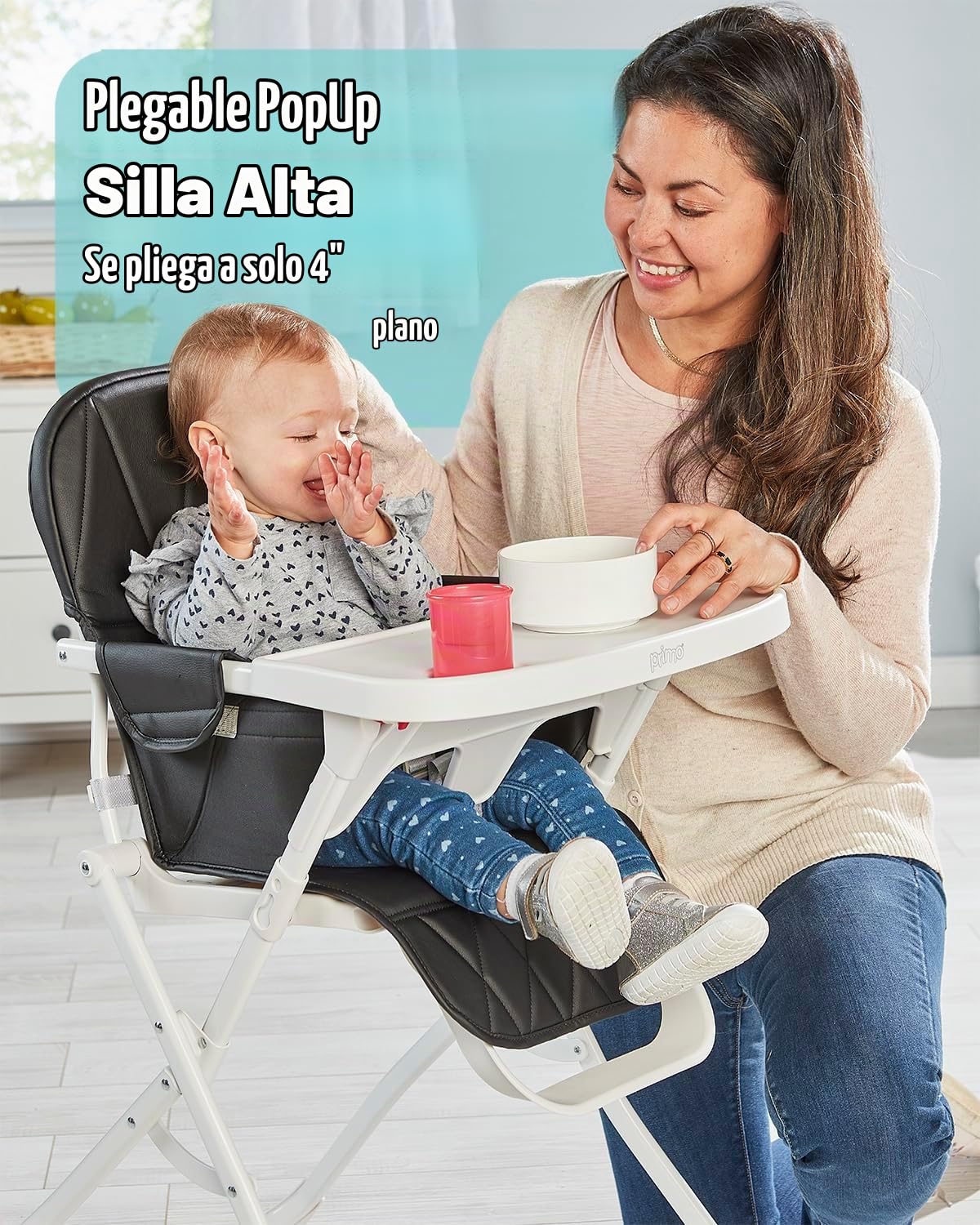 Primo PopUp - Silla alta plegable para bebé de 6 a 36 meses, silla...