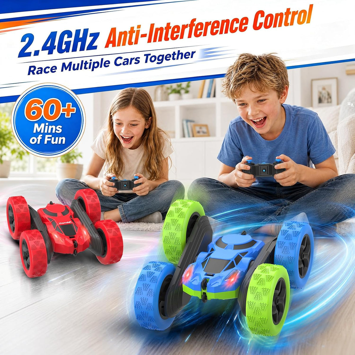 Hamdol Coche de acrobacias a control remoto para niños de 6 a 12 añ...