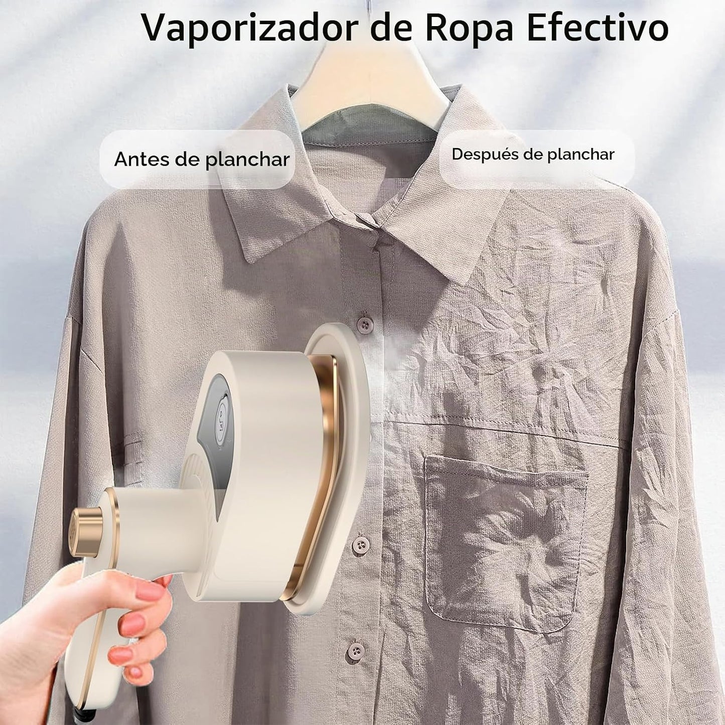 Vaporizador de viaje para ropa, 2 en 1, vaporizador portátil de man...