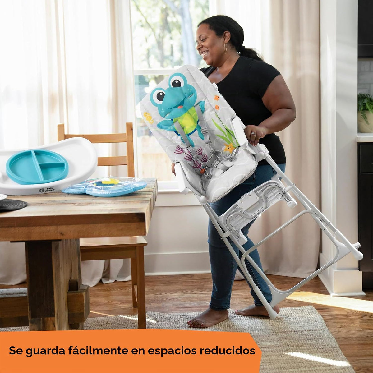 Baby Einstein Ocean Explorers Snack &amp; Splash - Silla alta plega...