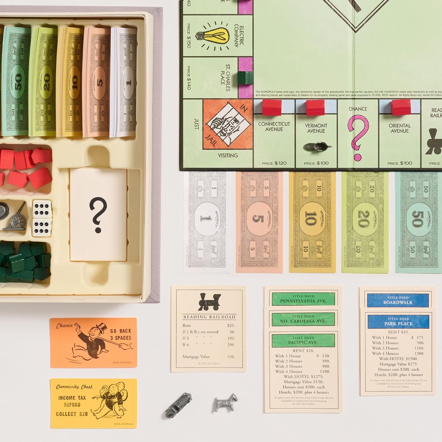 Juego de mesa monolio edición vintage de Libro de lino (versión E.U...