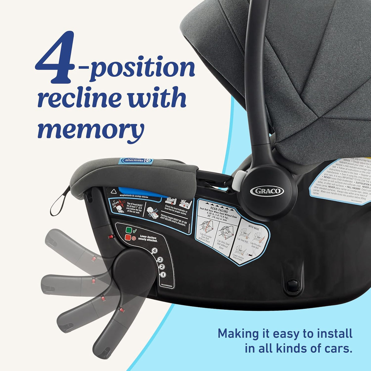 Graco Gomax - Asiento infantil para automóvil, color orquídea, lige...