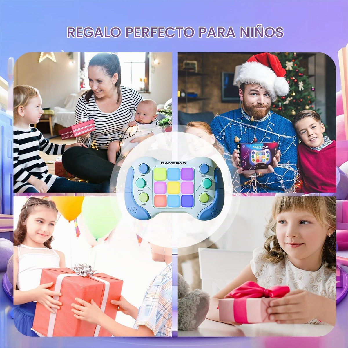 Juego de juguetes para ansiedad de Navidad con mango de juguete par...