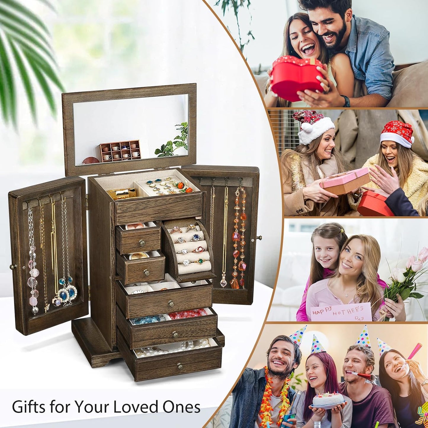 Yoimori - Joyero para mujer, cajas de joyería y organizadores de ma...
