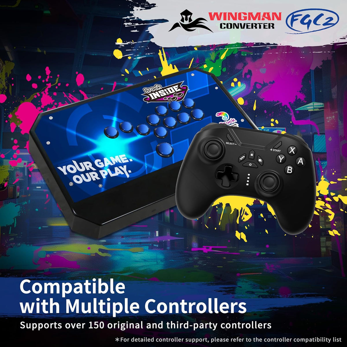 Brook Wingman FGC2 Converter-Arcade Joystick Adaptador Gamepad para...