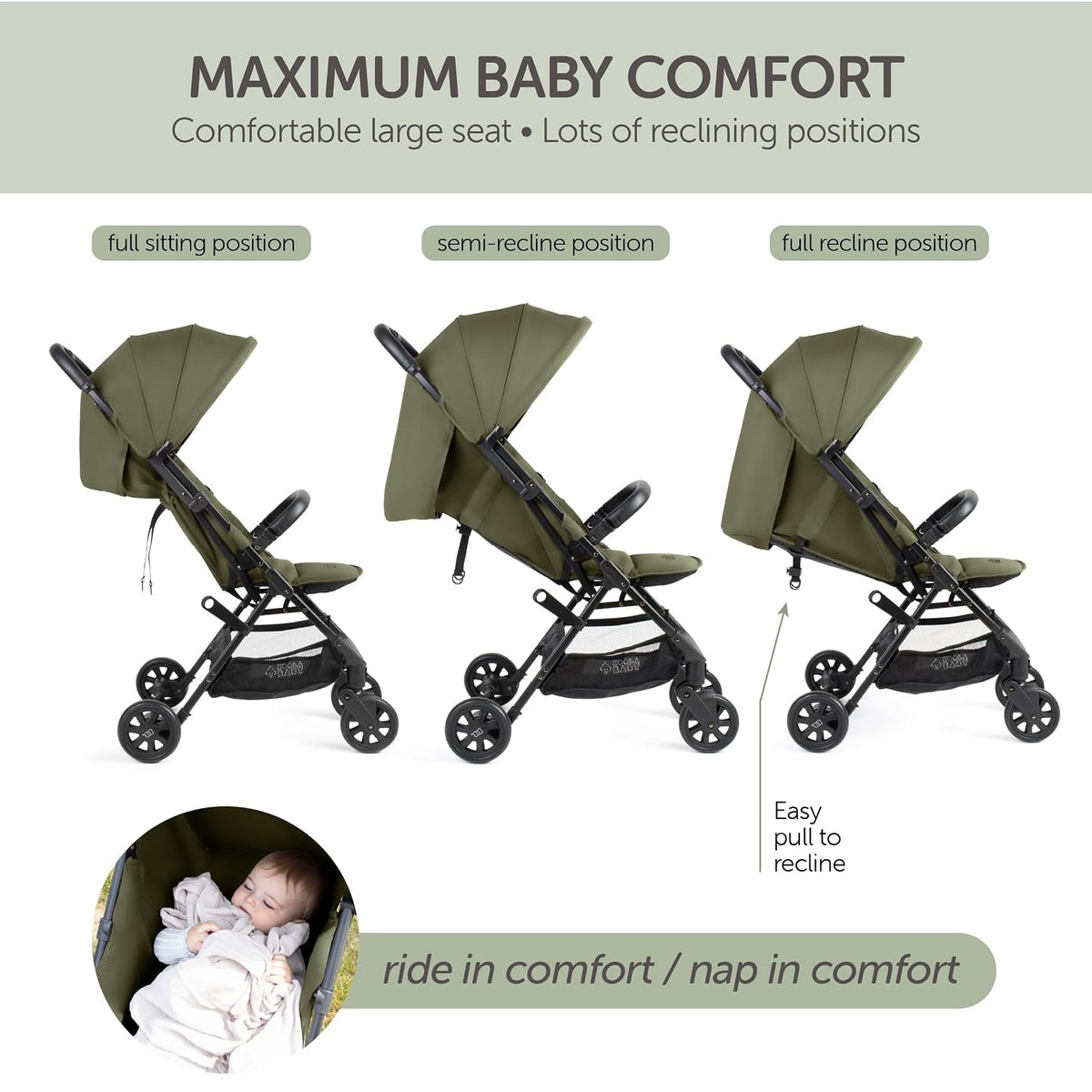Cochecito de viaje ligero para bebés y niños pequeños - Cochecito f...