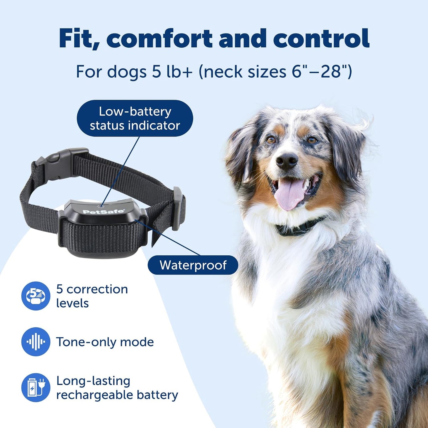PetSafe YardMax - Collar de valla para perro, collar eléctrico impe...