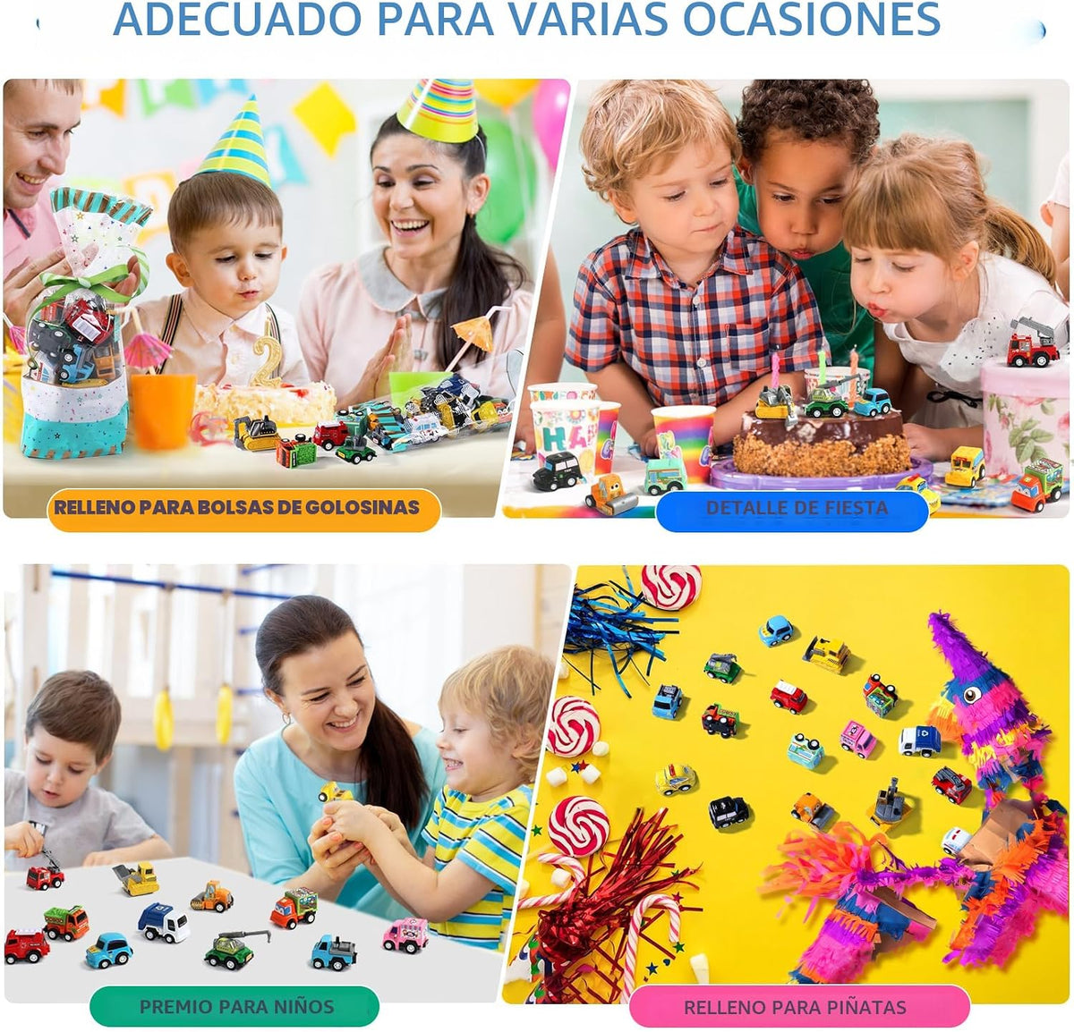 Fajiabao - 18 autos de juguete para niños pequeños | Juego de mini...