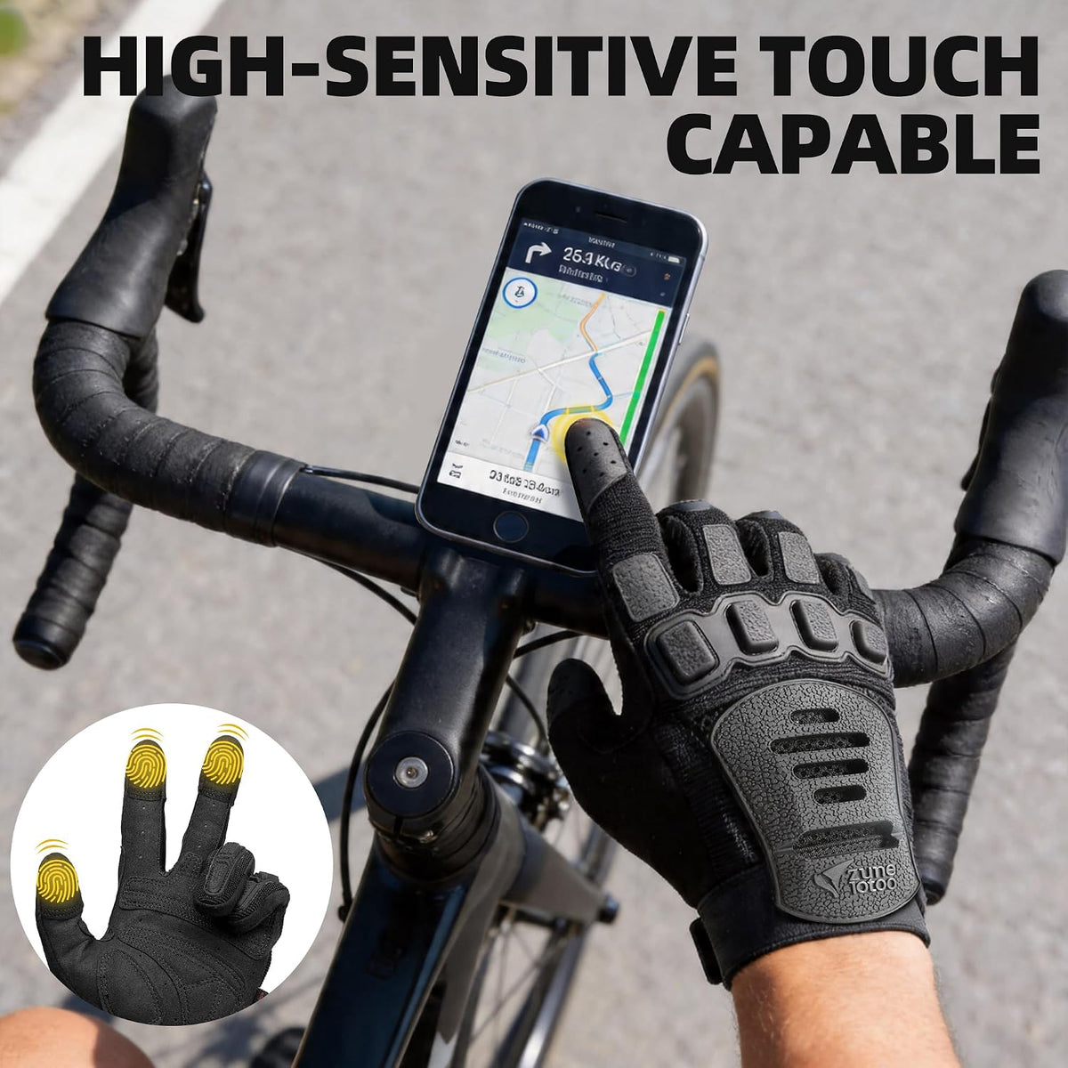 ZUNE LOTOO Guantes tácticos para pantalla táctil con protección con...