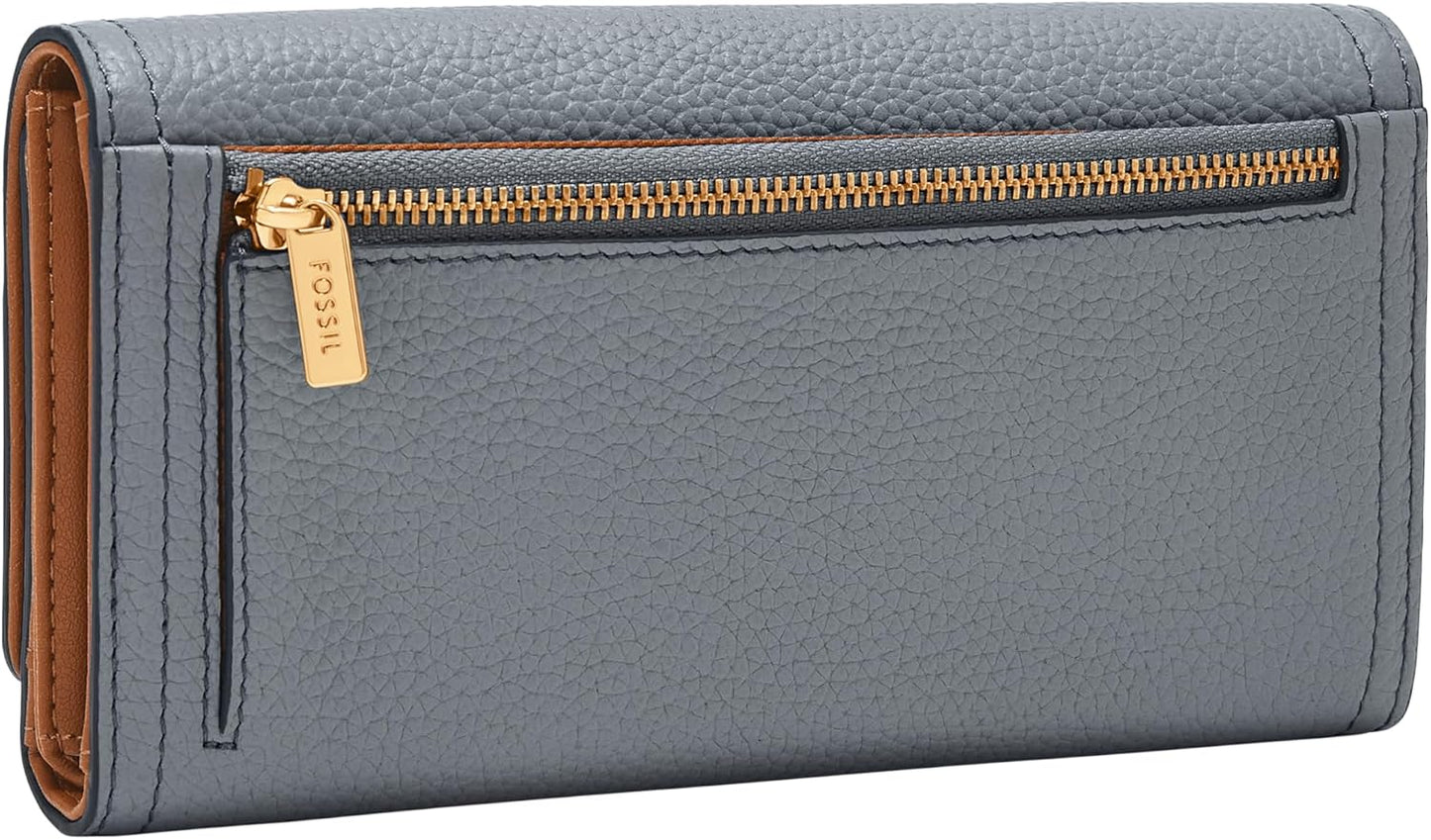Fossil Cartera Logan de piel con bloqueo RFID para mujer