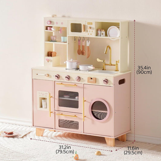 ROBOTIME Cocina de juego para niños, cocina moderna de juguete de m...