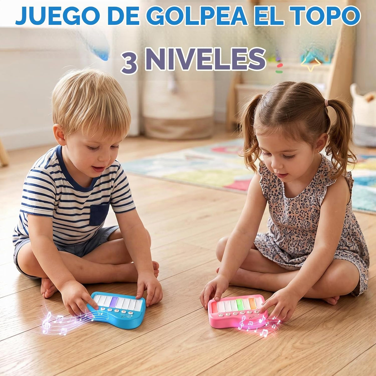 Piano de bebé Touch-Play, piano musical iluminado de juguete de reg...