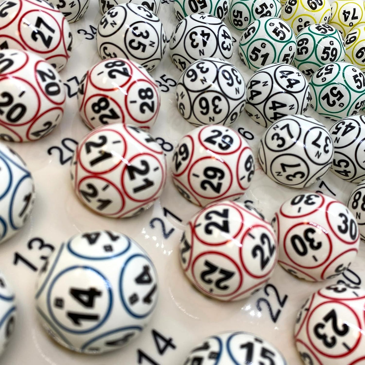 MR CHIPS Bolas de bingo numeradas profesionales de repuesto de 1.5...
