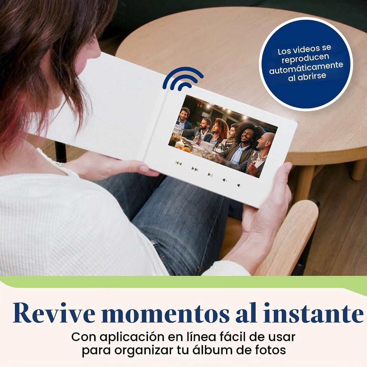 VoiceGift - Libro de video de 7 pulgadas con pantalla IPS HD, libro...