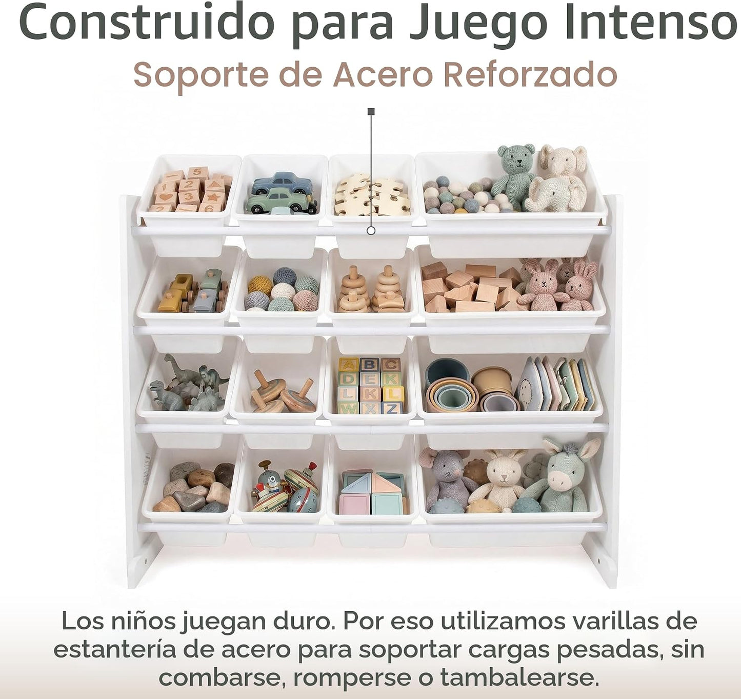 Humble Crew Organizador de juguetes para niños con 16 contenedores,...