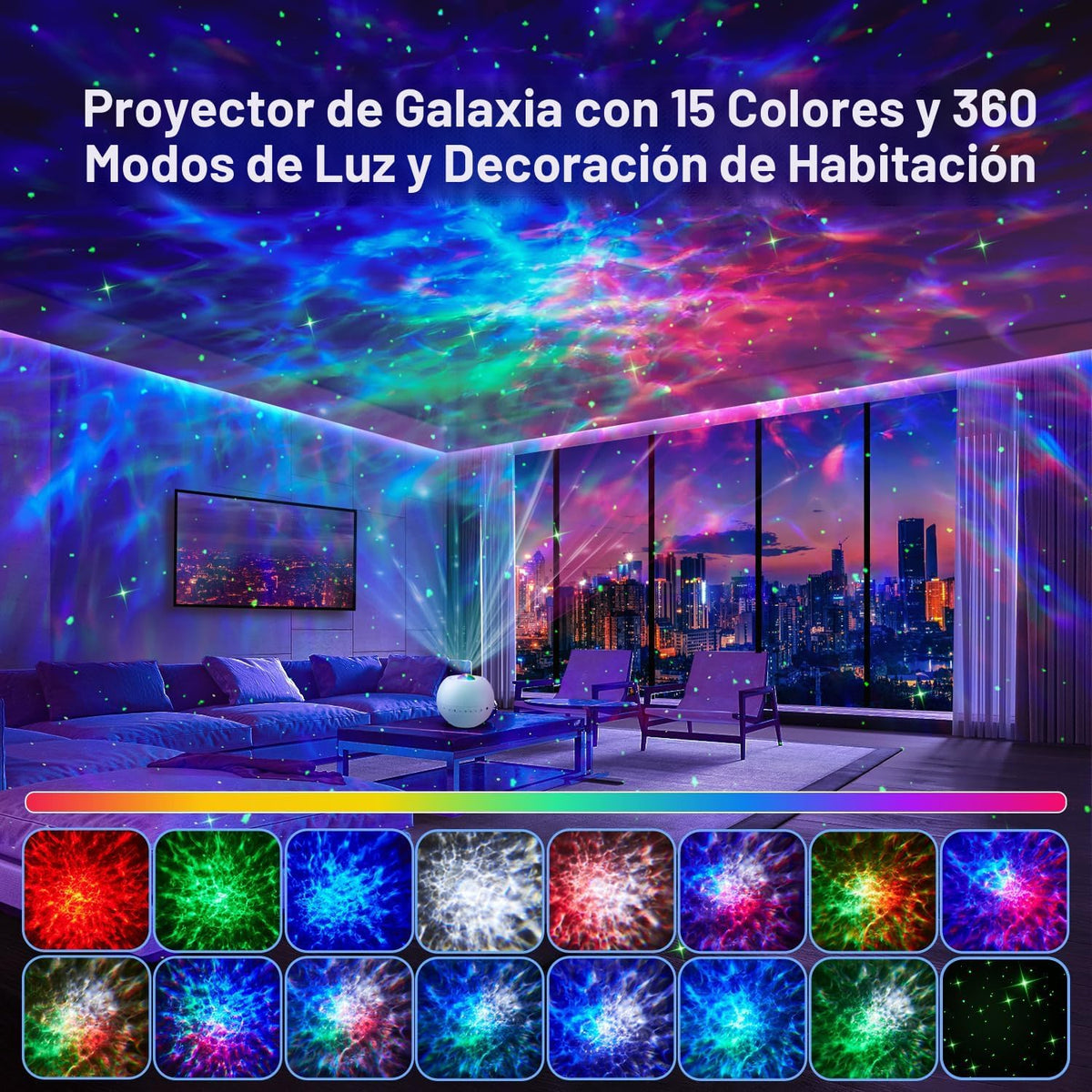 One Fire Proyector de galaxia, proyector de estrellas, proyector de...