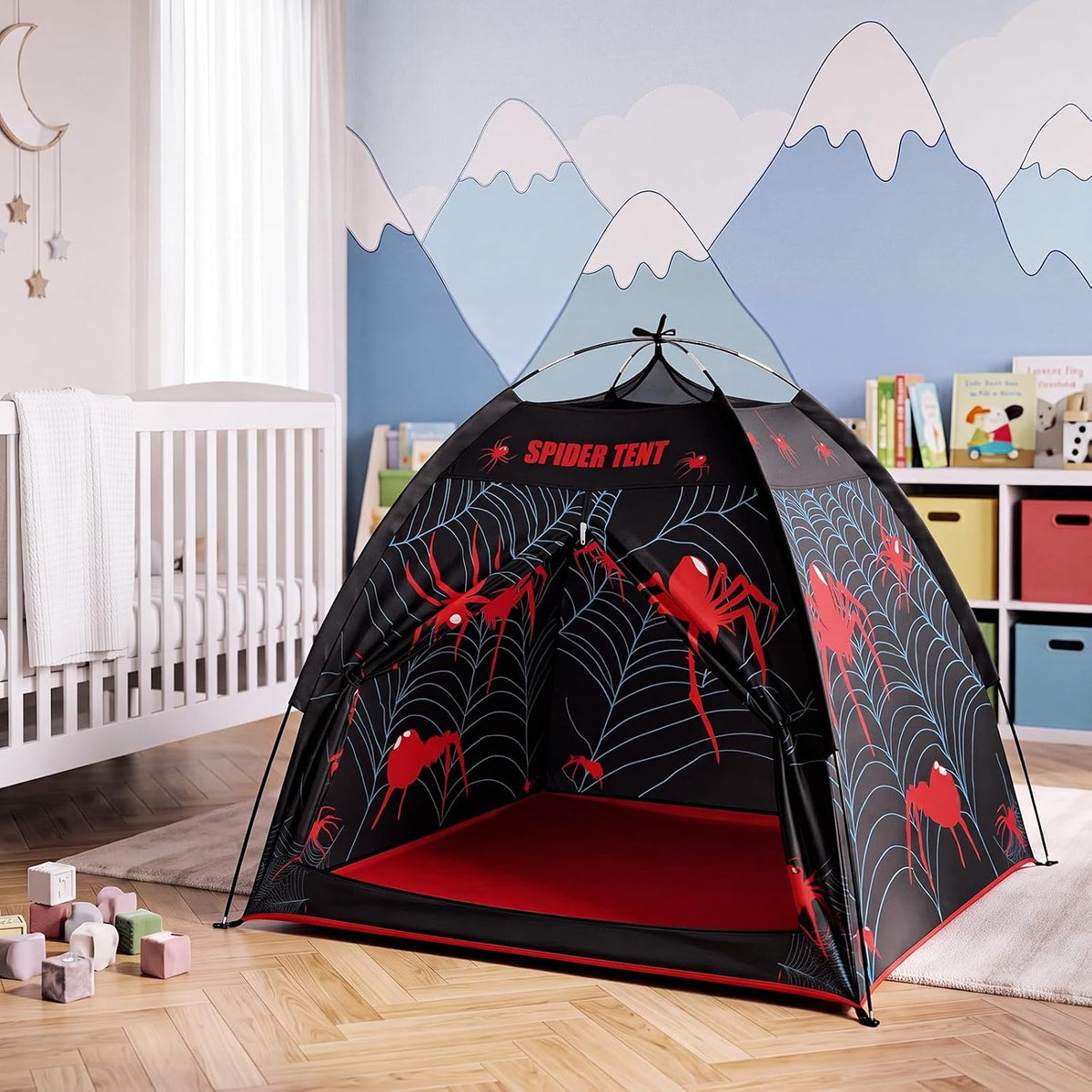 Yoojahow Tienda de campaña con temática de araña para adultos, casa...