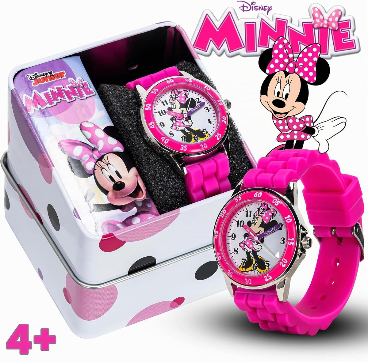 Reloj Minnie Mouse Time Teacher para niñas - Reloj analógico de apr...
