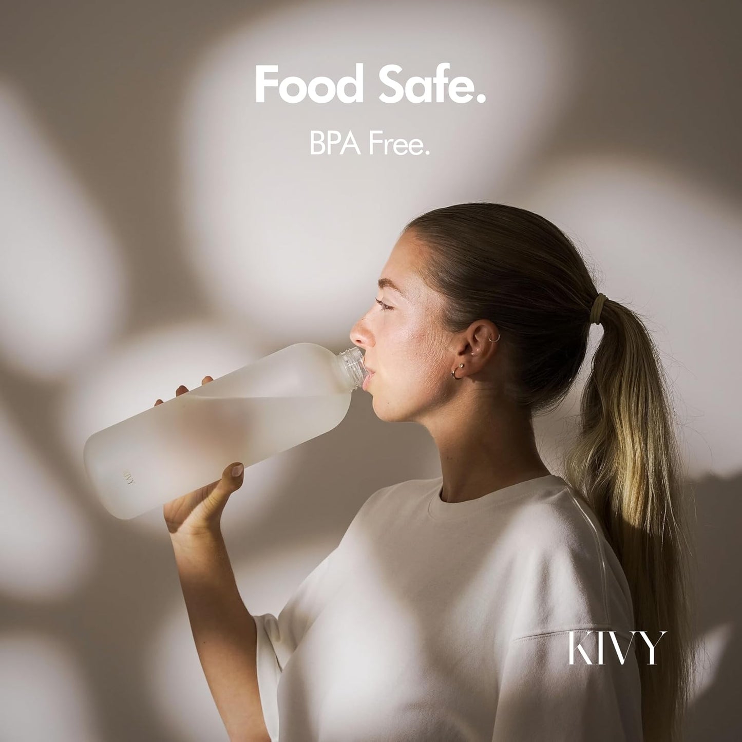 KIVY Botella de Agua Grande de 50oz [Ligera e Irrompible] Se Adapta...