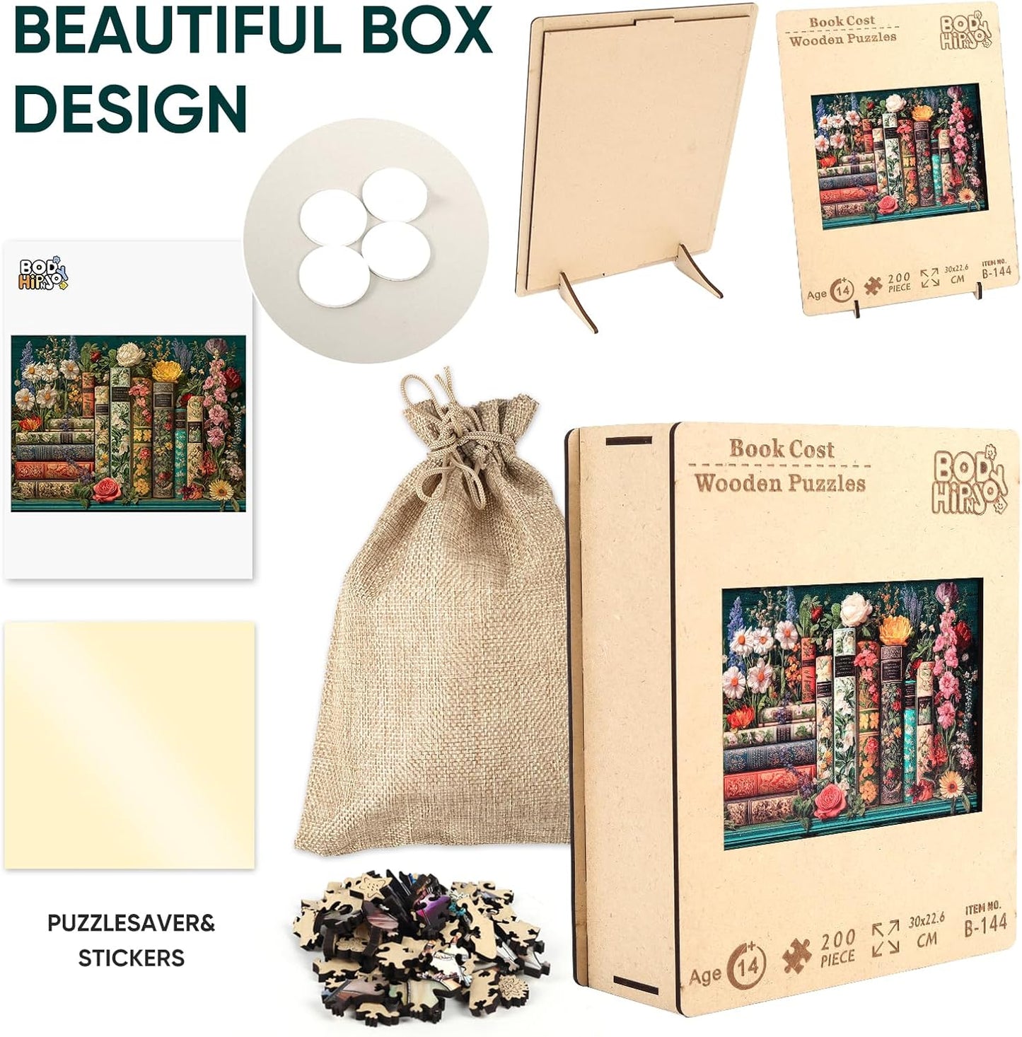 BODHIPNJOY Rompecabezas de estantería de 500 piezas para adultos |...