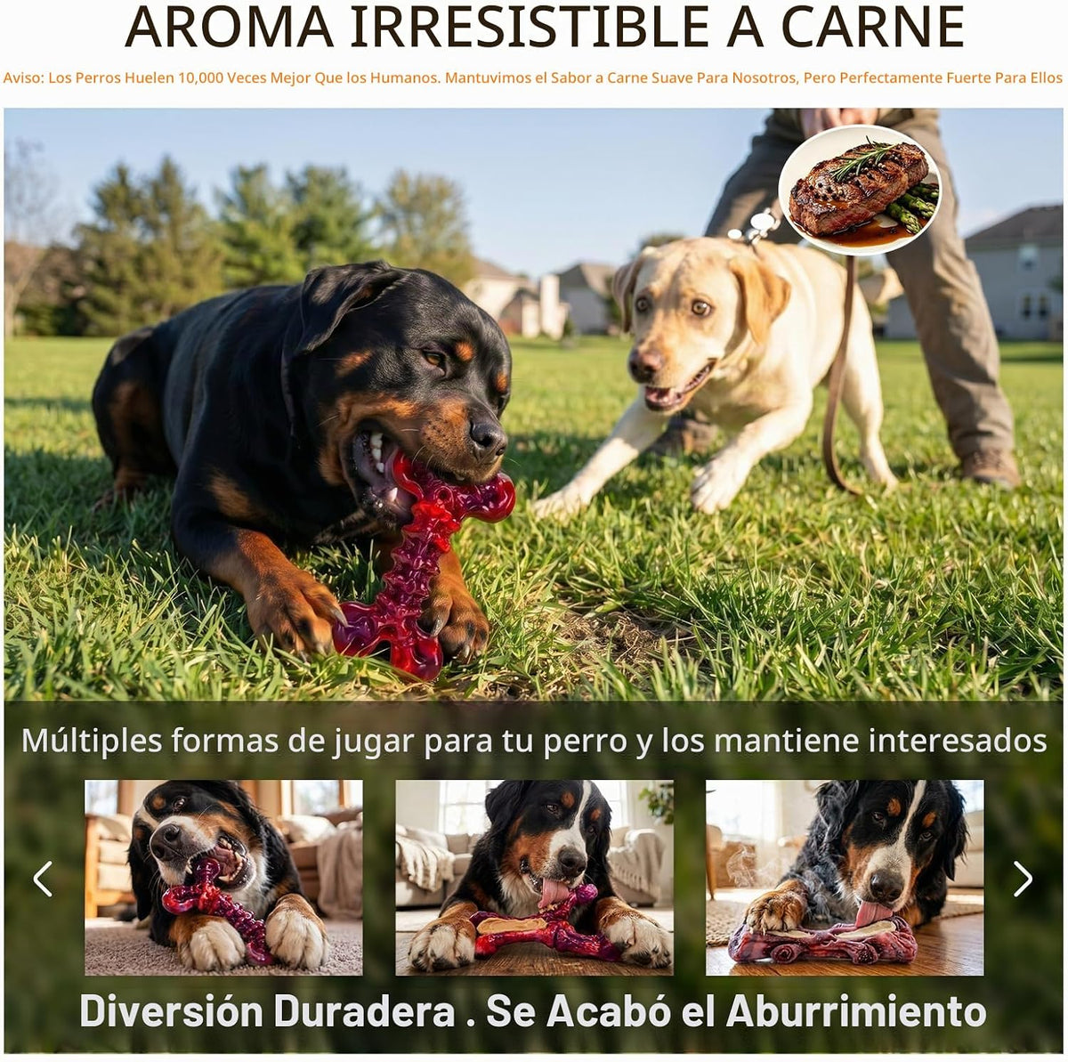 Kseroo - Juguetes indestructibles para perros que mastican agresiva...