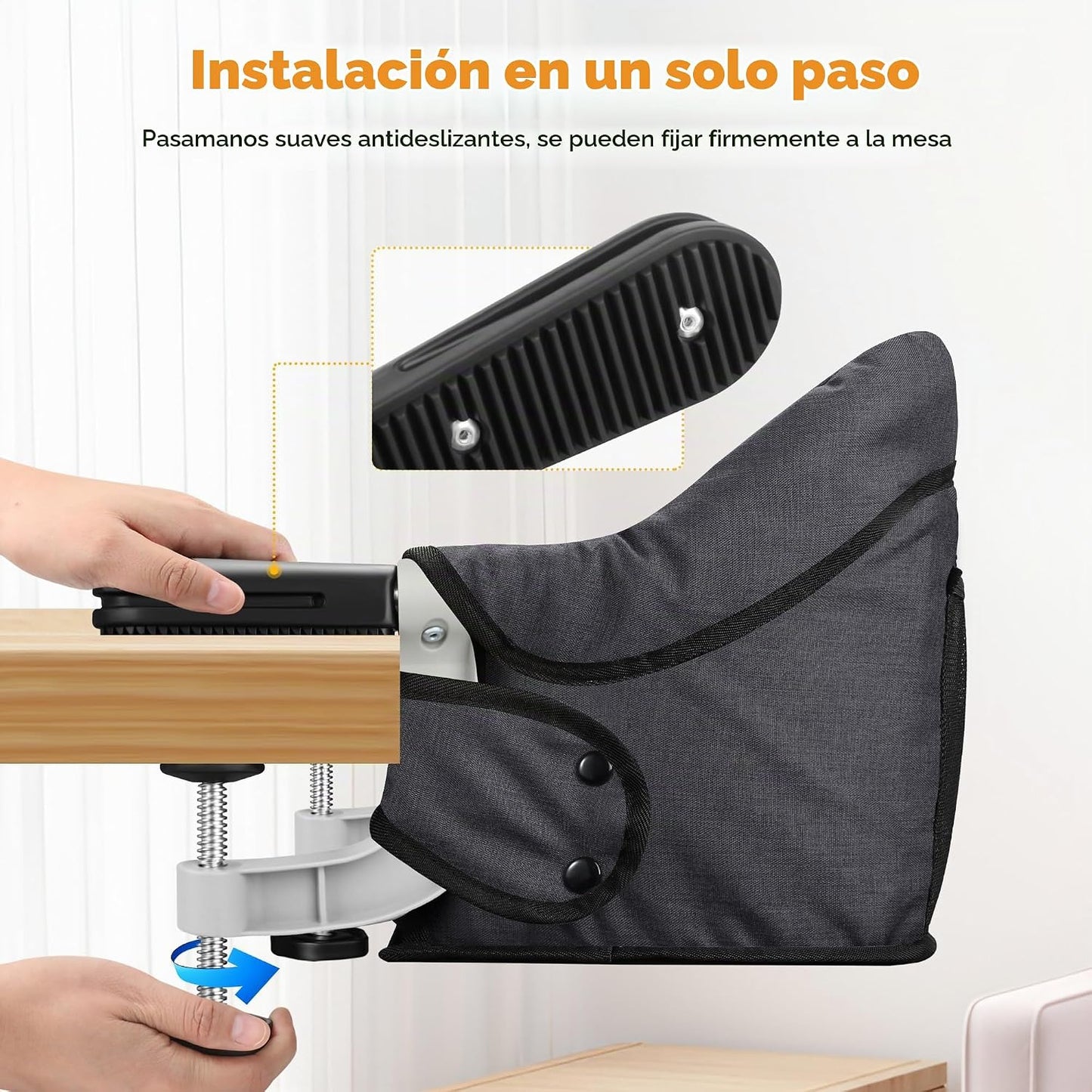 Toogel Gancho para Silla Alta: Silla Alta Portátil y Plegable para...