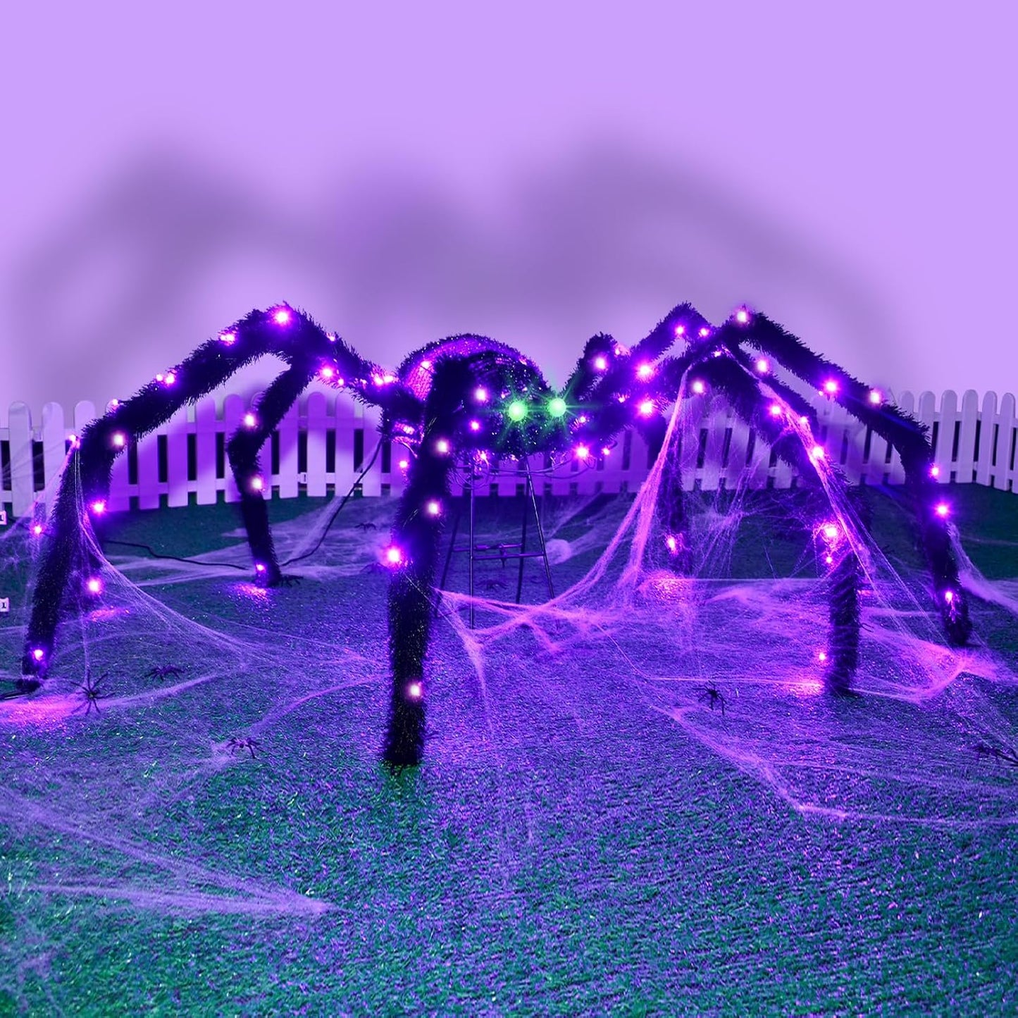 Decoración de Halloween para exteriores de araña gigante, decoració...