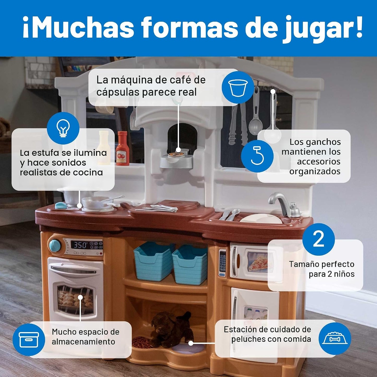 Step2 Fun with Friends - Juego de cocina para niños, cocinita para...