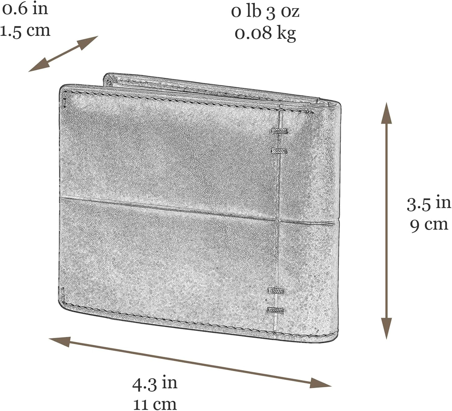 Time Resistance Cartera de cuero \u2013 Cartera italiana hecha a ma...