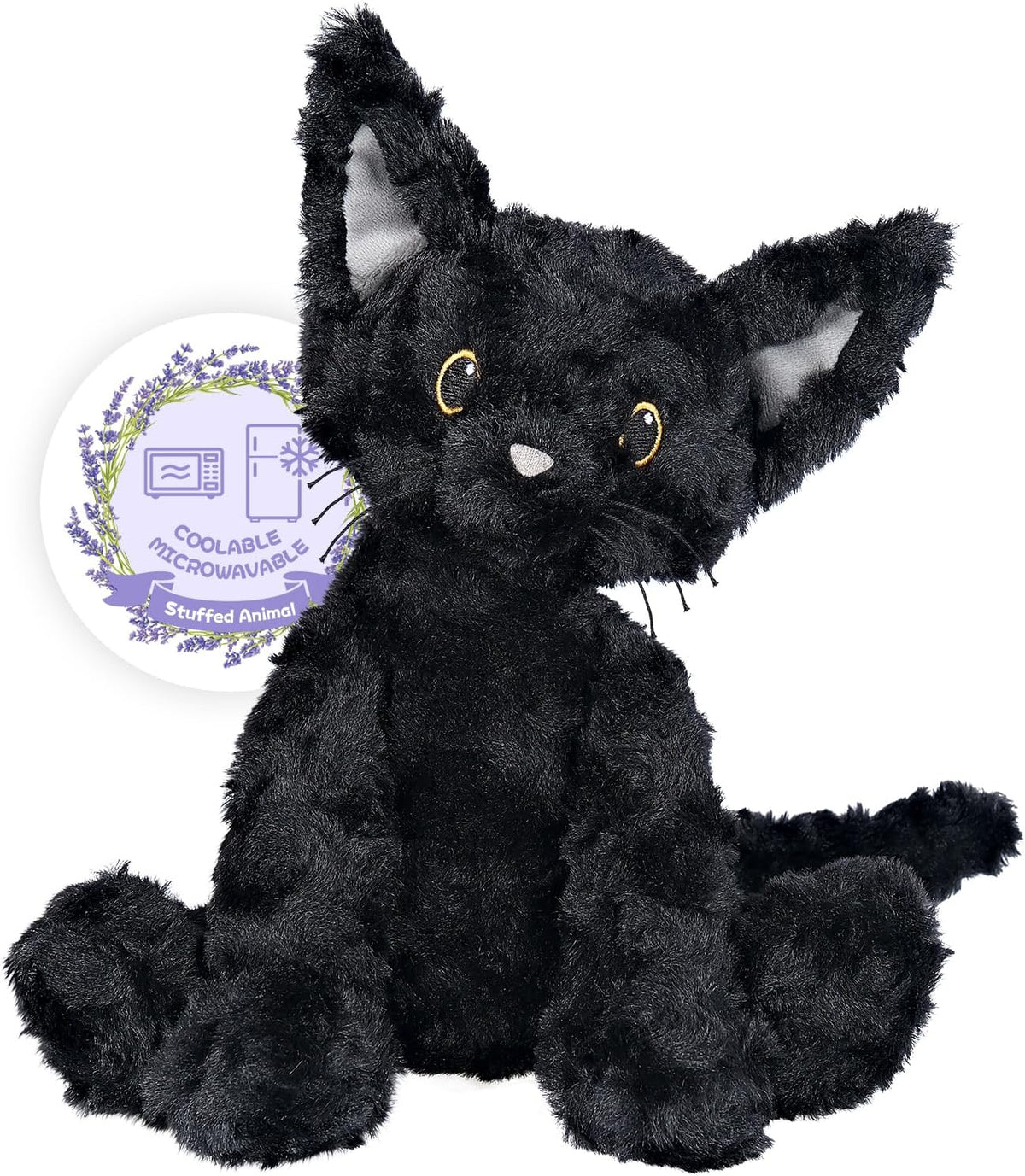 SuzziPals Devon Cat - Almohadilla térmica de peluche para calambres...