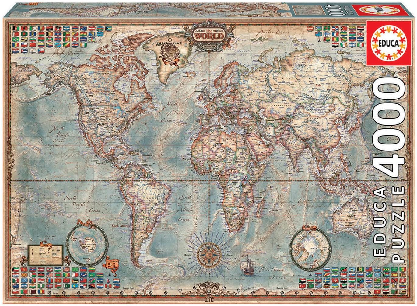Rompecabezas de 4.000 piezas - El mapa del mundo