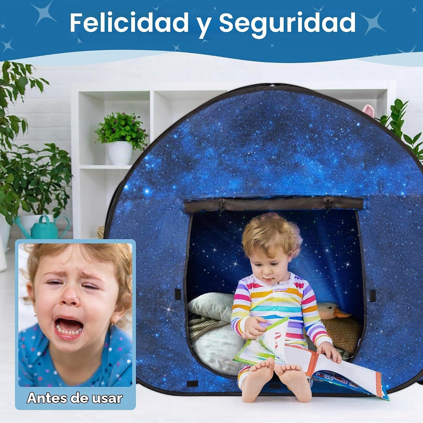 OUTREE Tienda de campaña sensorial de 47 x 47 x 47 pulgadas, estamp...