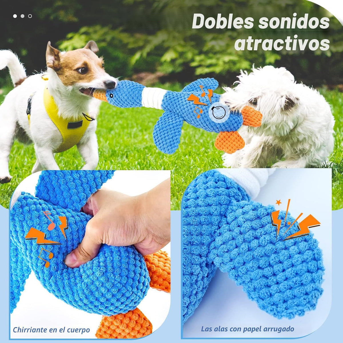 Vitscan Juguetes para perros indestructibles de ganso mejorados par...