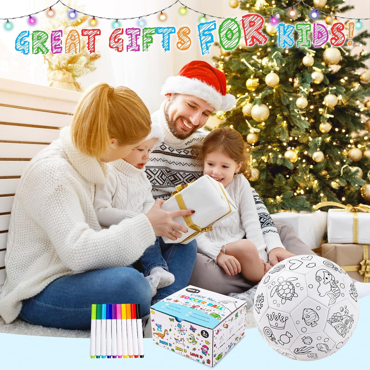 ZOOJOY Colorea tu propio balón de fútbol, kit de manualidades de...