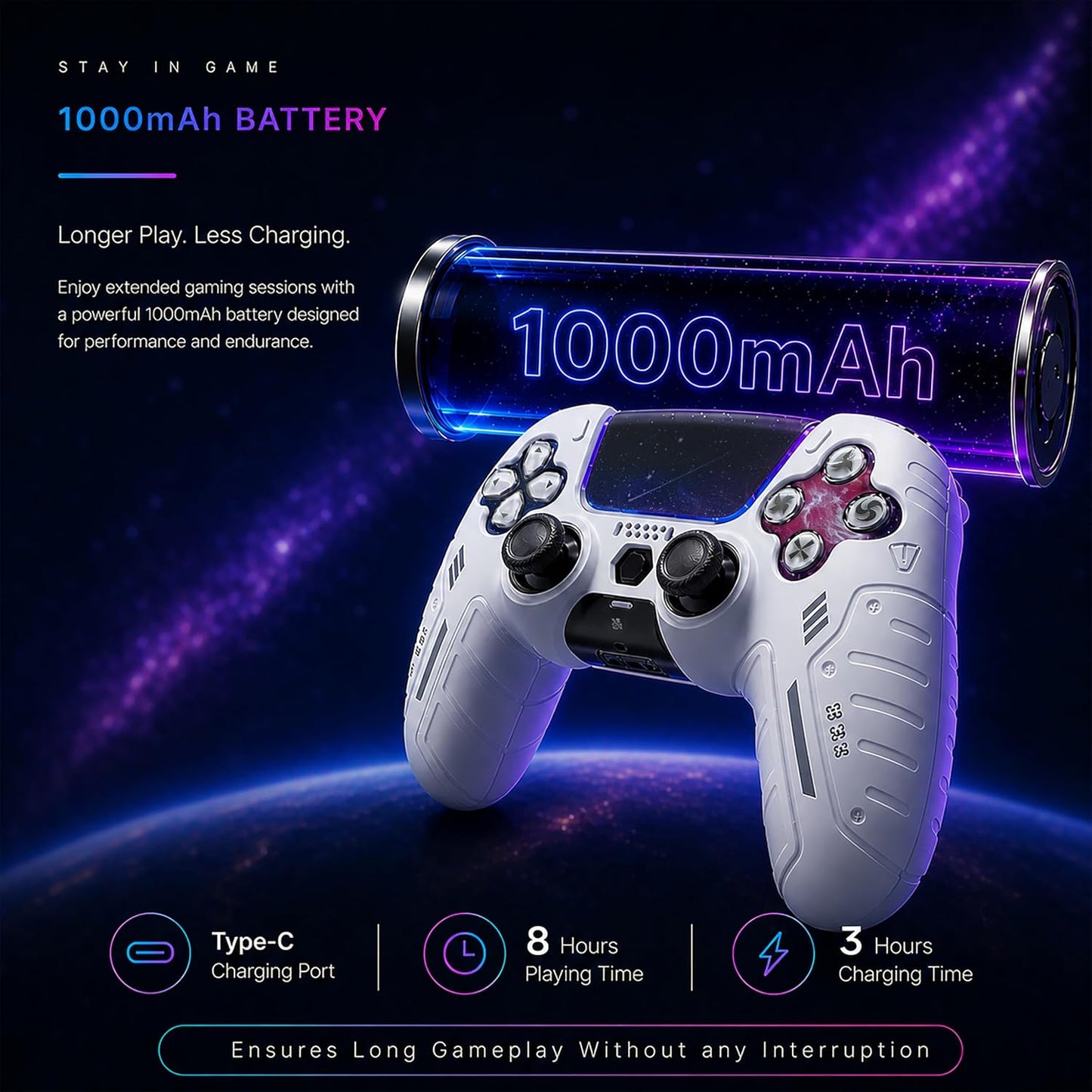 BEllTAYN Controlador Inalámbrico para PS5 con Joysticks Efecto Hall...