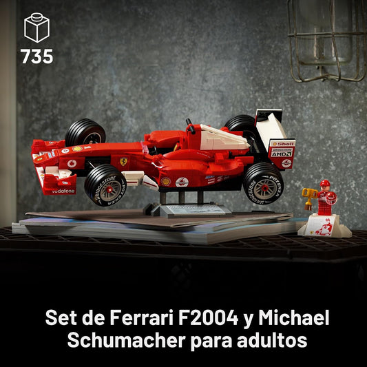 LEGO Icons Ferrari F2004 &amp; Michael Schumacher - Juego de constr...