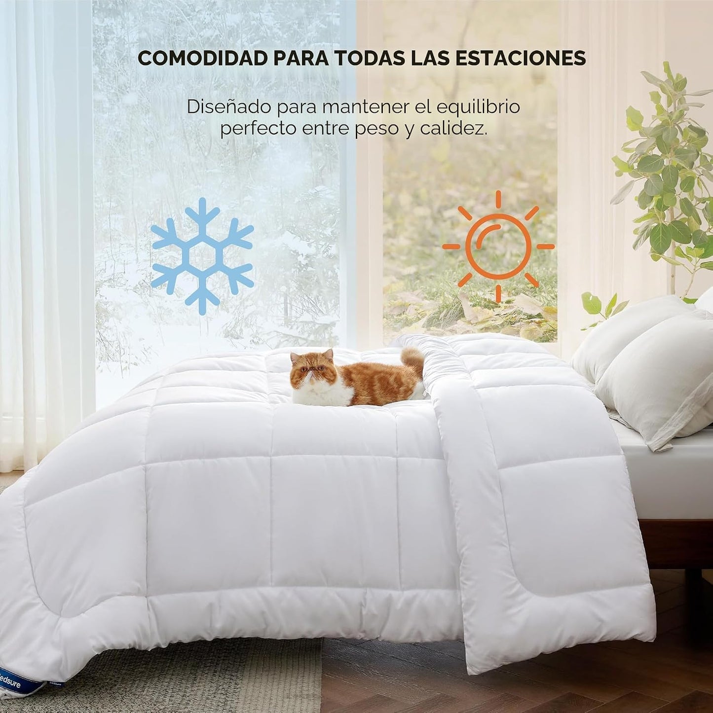Bedsure - Edredón de color liso | Edredón probado por personas y ed...