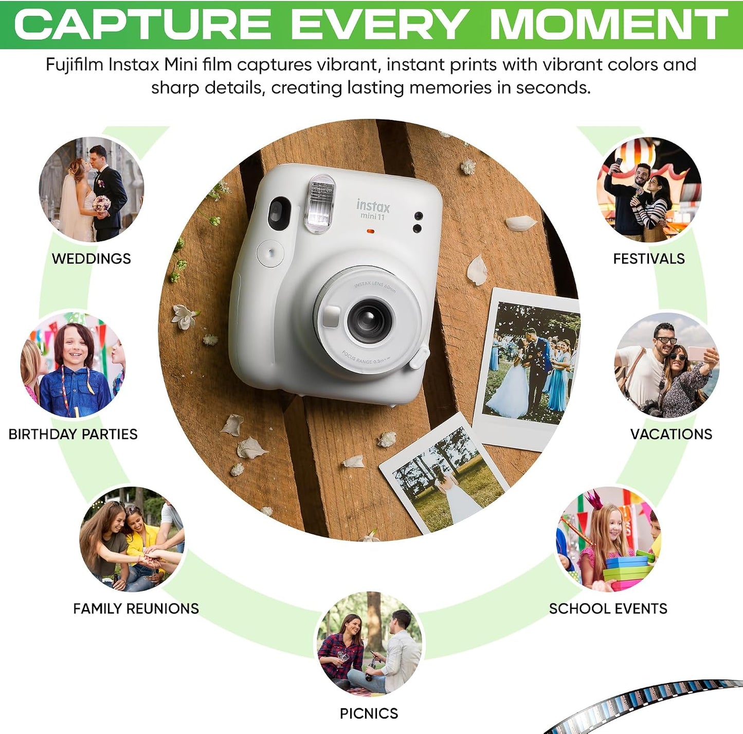 Fujifilm Instax Mini Film - Dos paquetes de película instantánea, 4...