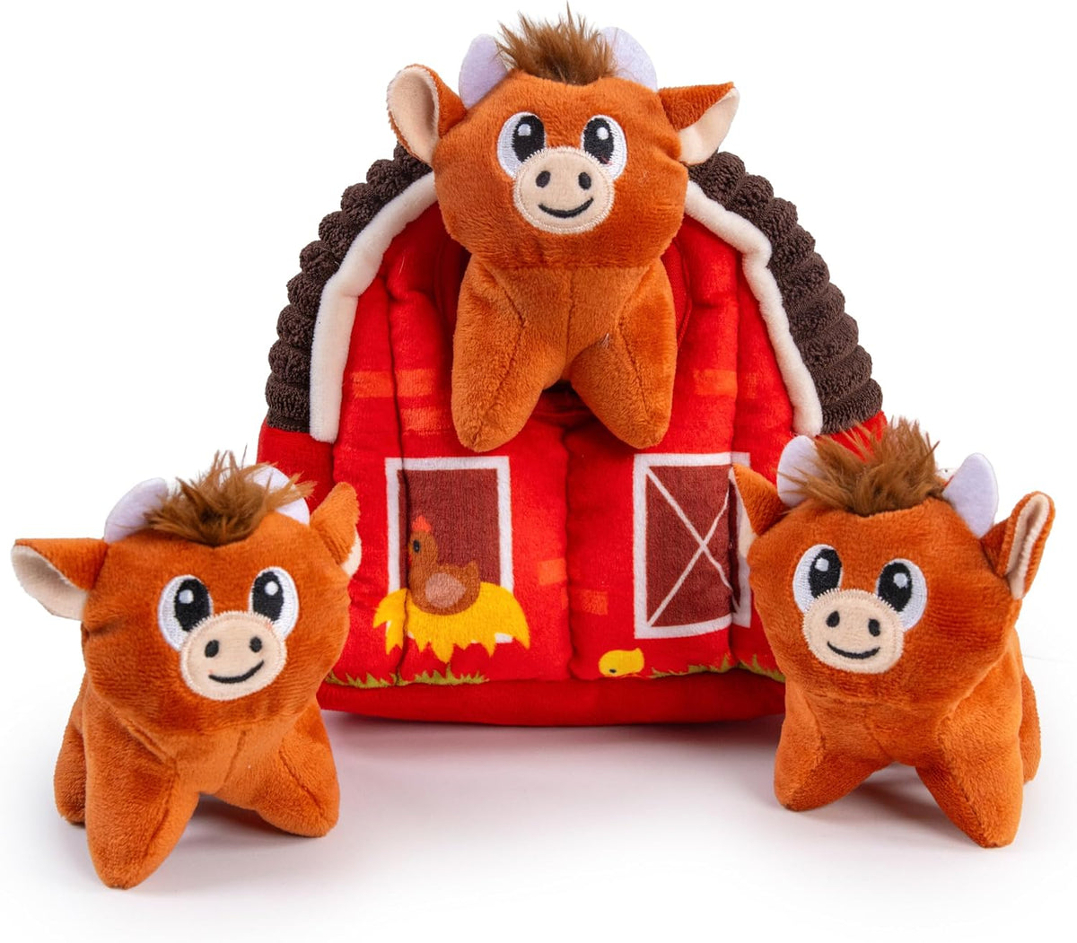 Outward Hound Hide-A-Cow - Juguete para perro, rompecabezas interac...