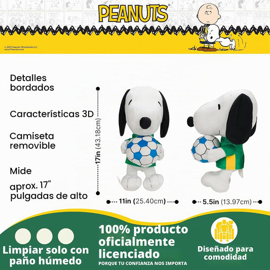Franco Collectibles - Almohada de peluche de Snoopy Soccer de Peanu...
