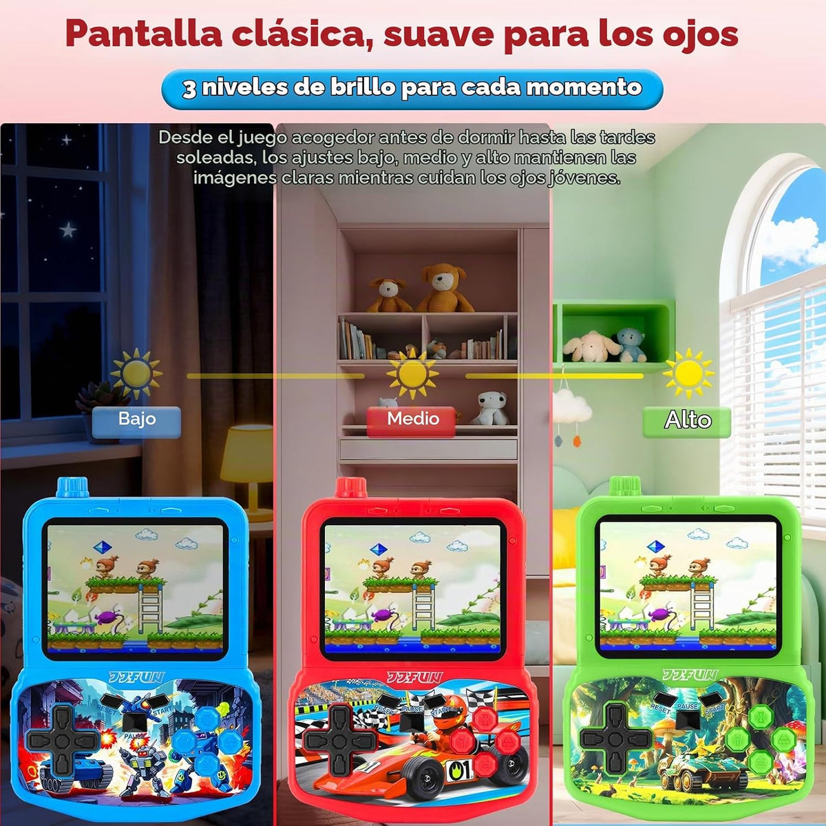 VOLGUARD II Consola de juegos de mano para niños con 220 videojuego...