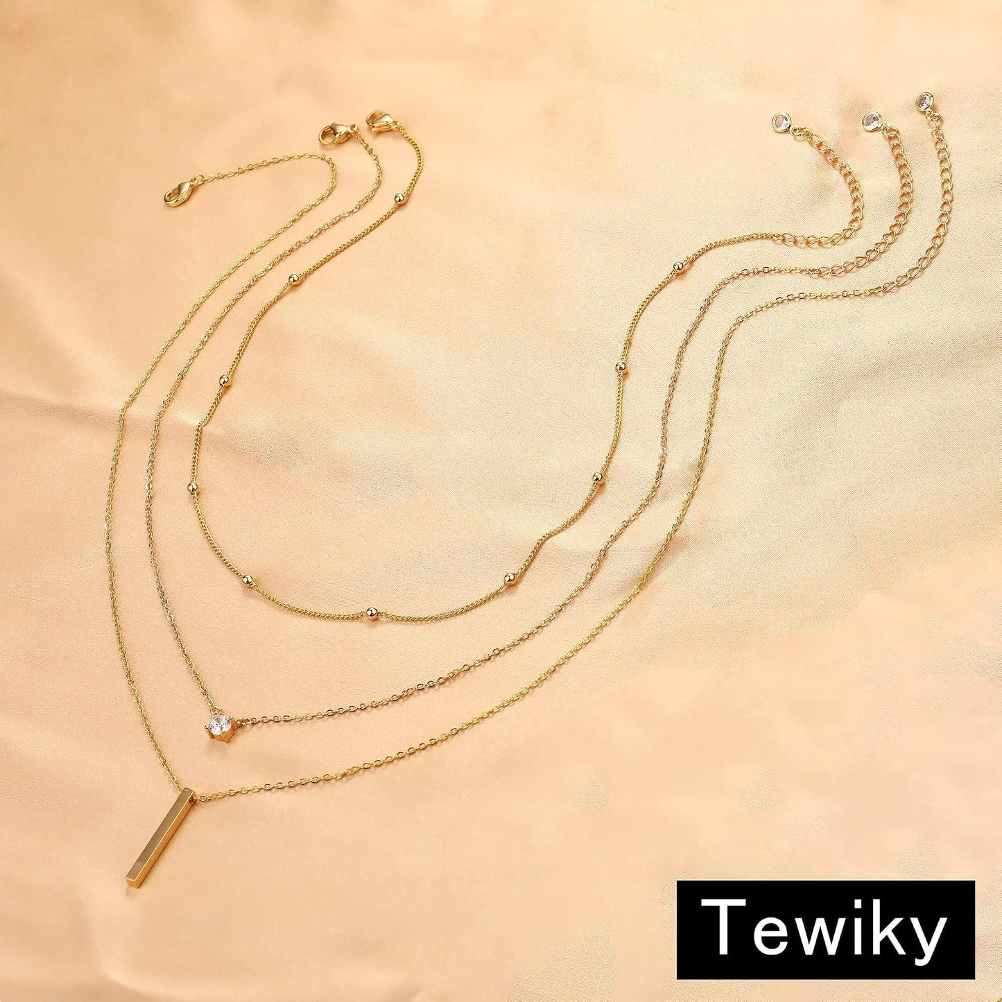 NECOCY - Collares delicados chapados en oro de 14k\/plata con circo...