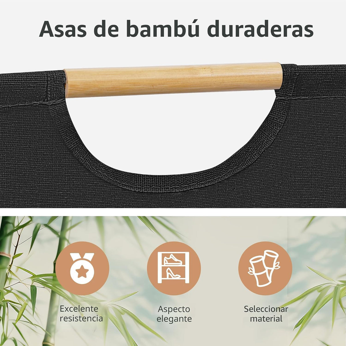 STORAGE MANIAC - Paquete de 2 cestas para la ropa sucia con asas de...