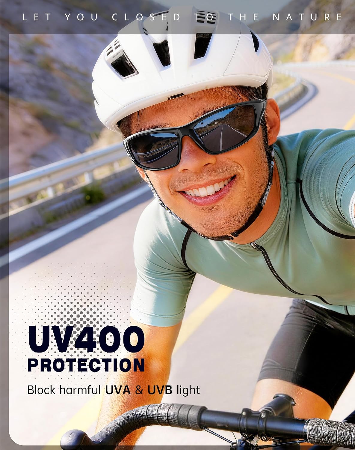 KALIYADI Gafas de sol polarizadas deportivas para hombre protección...